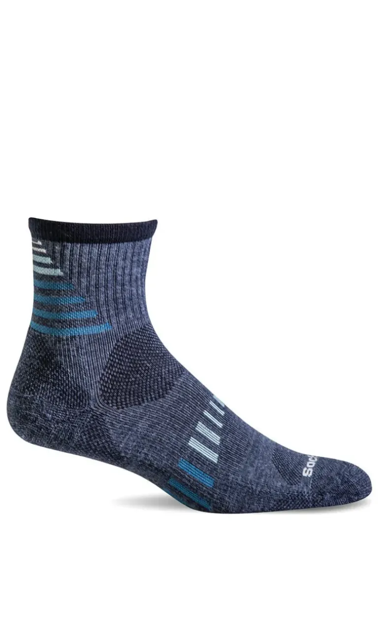 Ascend II Men Quarter - Denim Moderate Compression (15-20mmHg)