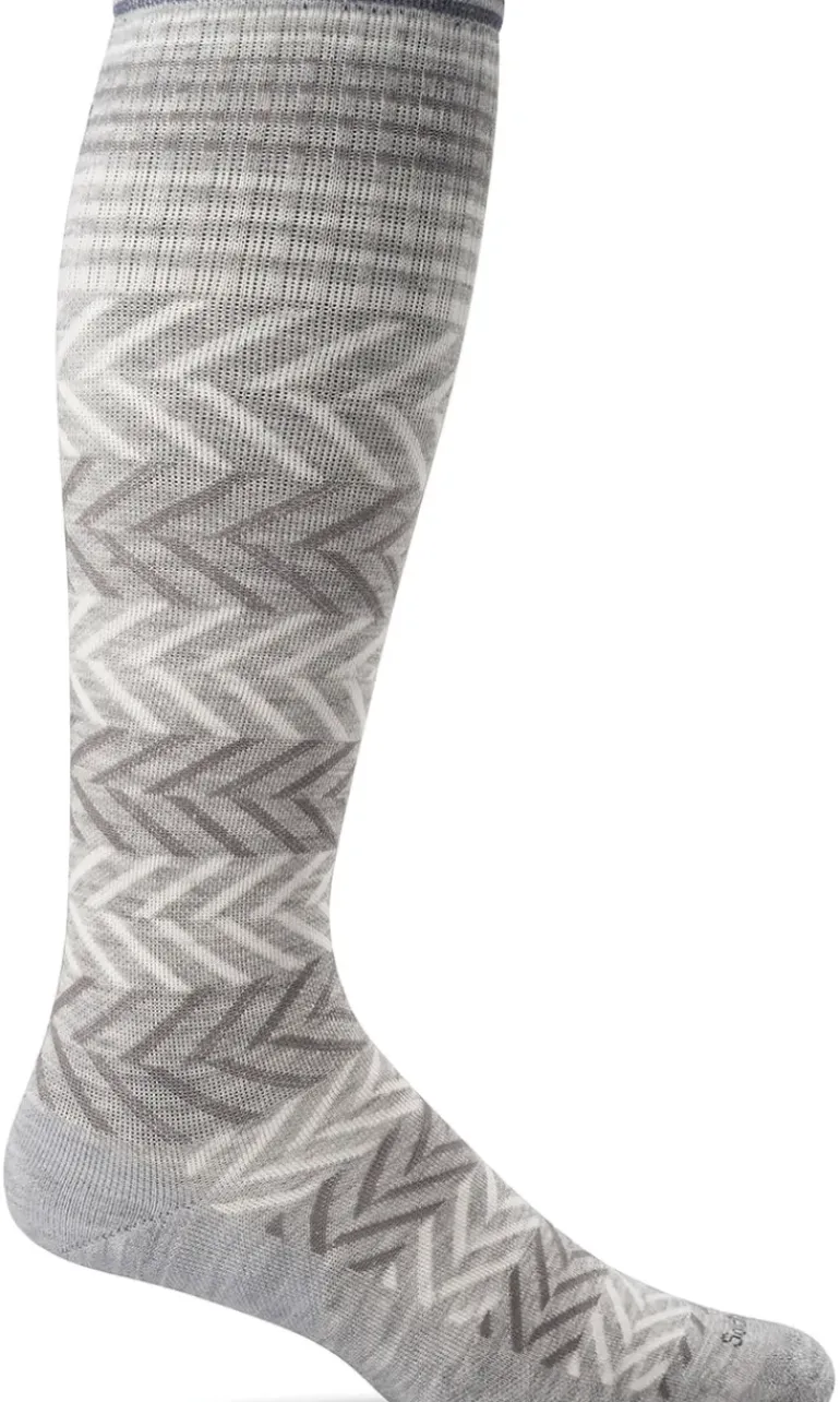 Chevron Knee-High Women - Grey Moderate Compression (15-20mmHg)
