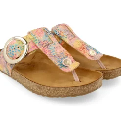 Corinna Round Buckle - Rainbow Cork