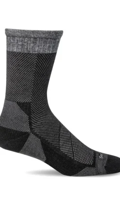 Elevate Men Crew - Black Moderate Compression (15-20 mmHg)