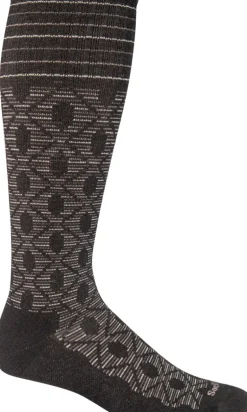 Etched Knee-High Women - Black Moderate Compression (15-20mmHg)