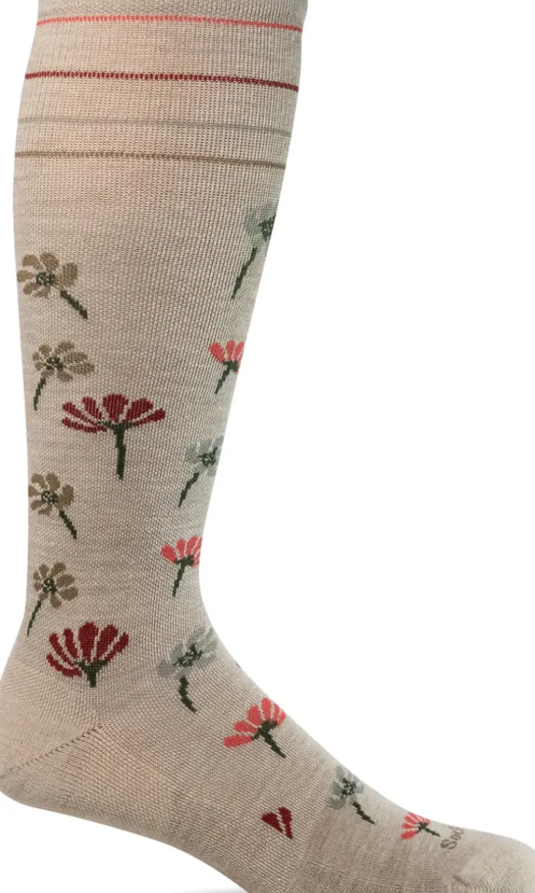 Field Flower Knee-High - Barley Moderate Compression (15-20mmHg)
