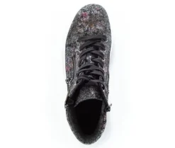 *FINAL SALE*73754.37 - Black Metallic Suede