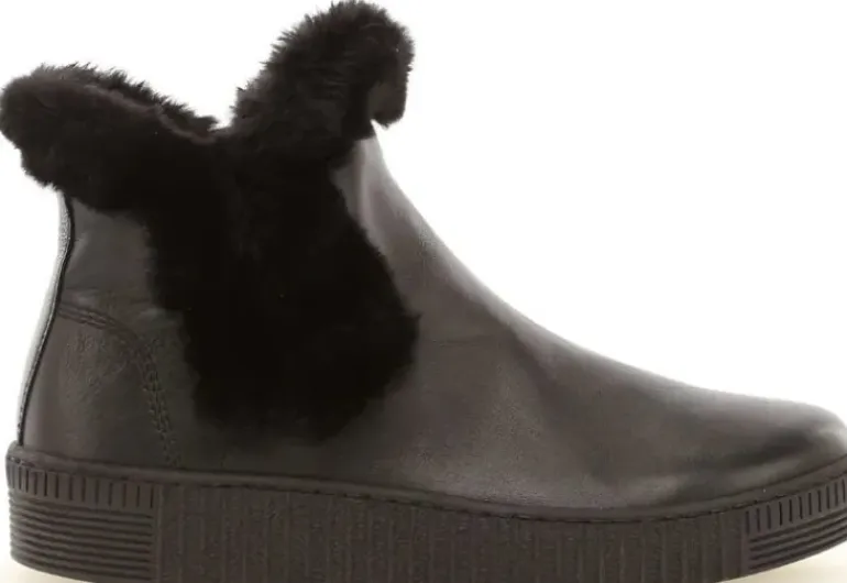 *FINAL SALE*33.737-27 - Bootie Plateau Smooth Leather Black