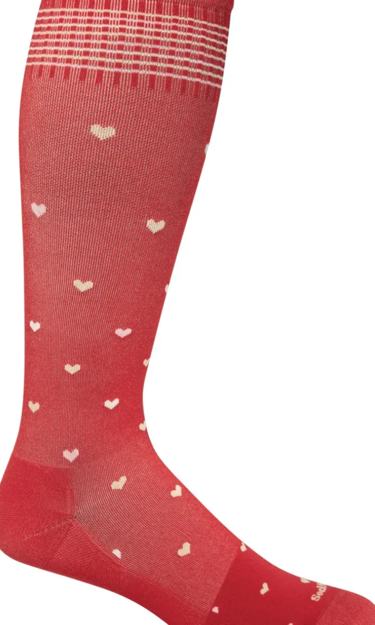 Full Heart Knee-High Women - Poppy Moderate Compression (15-20mmHg)