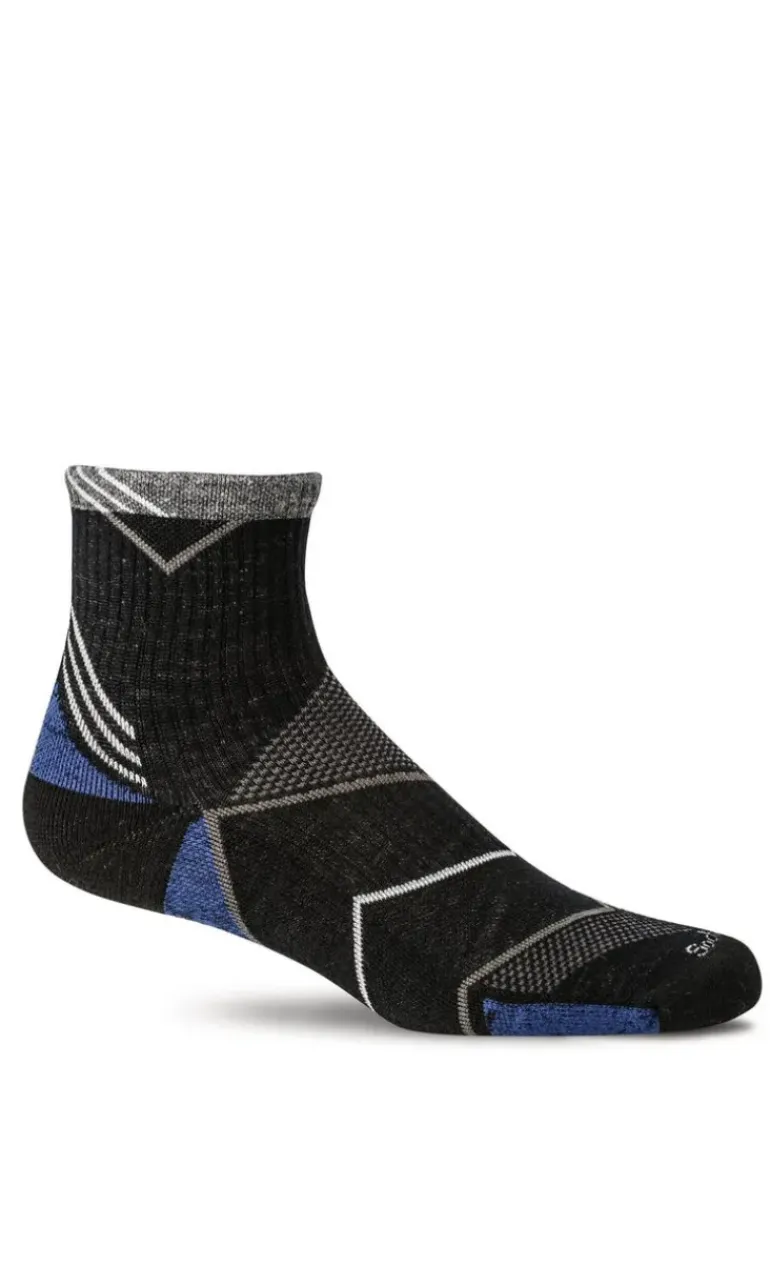 Incline Quarter Men - Black Moderate Compression (15-20mmHg)