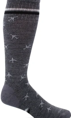In Flight Men Knee-High - Charcoal Moderate Compression (15-20mmHg)