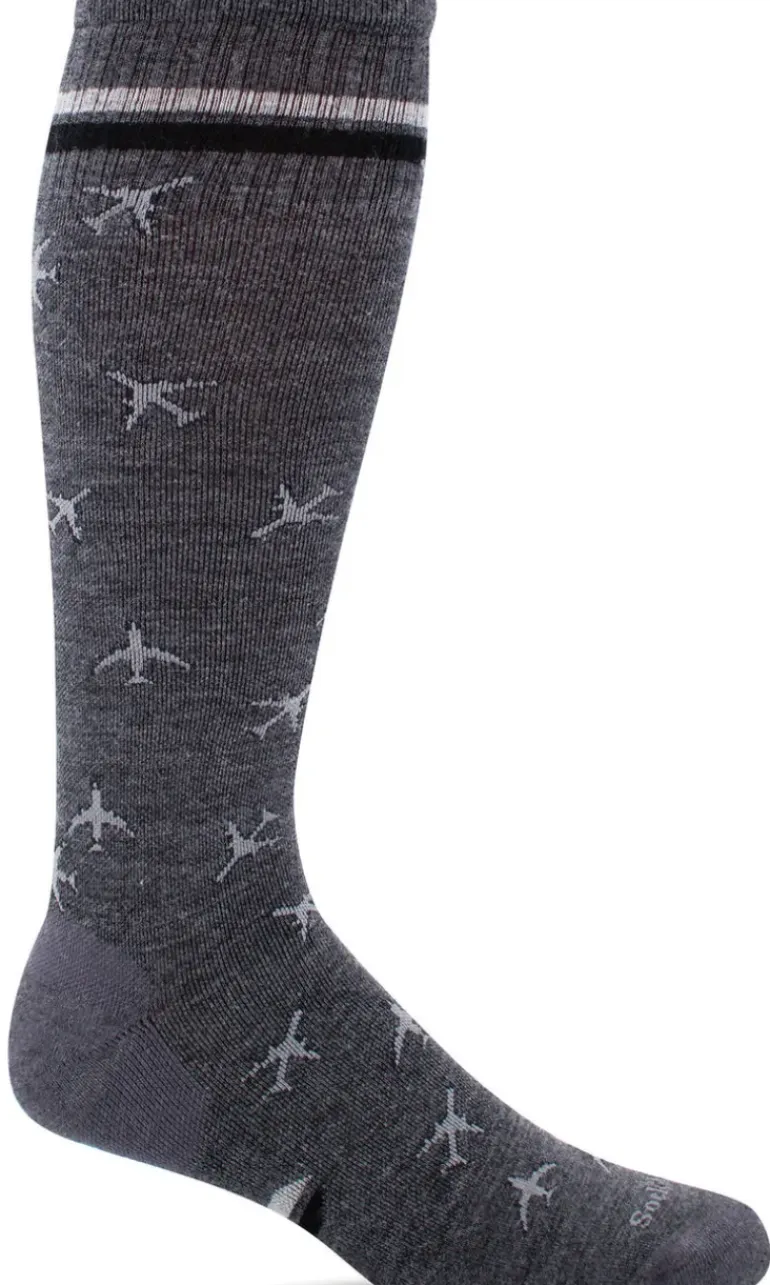In Flight Men Knee-High - Charcoal Moderate Compression (15-20mmHg)