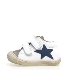 Kolde - Grey, White and Azure Leather and Suede