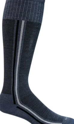 Retro Race Men Knee-High - Denim Moderate Compression (15-20mmHg)