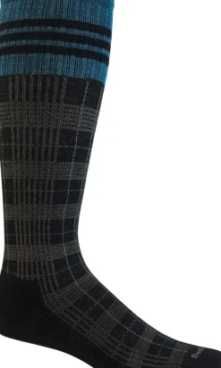Tartan Knee-High - Black Firm Compression (20-30mmHG)