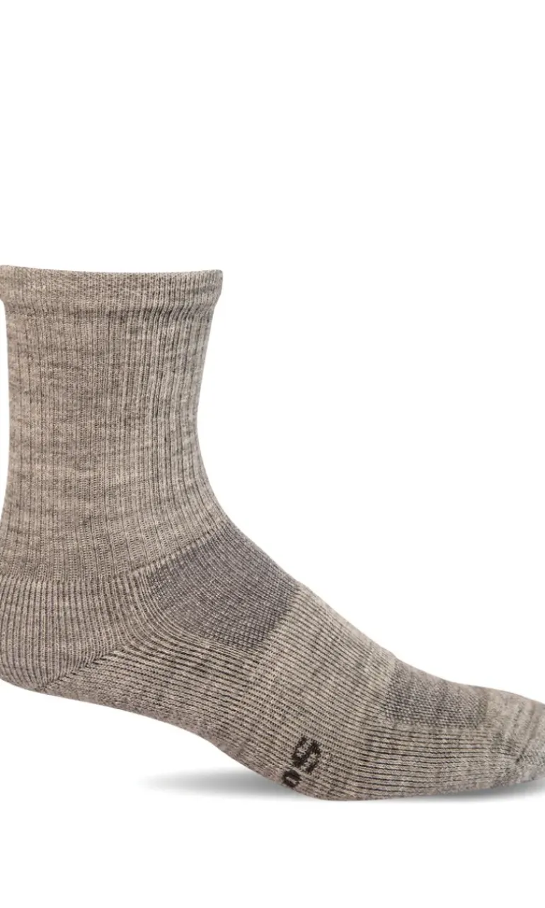 Walk About Crew for Men - Light Grey Moderate Compression (15-20mmHg)